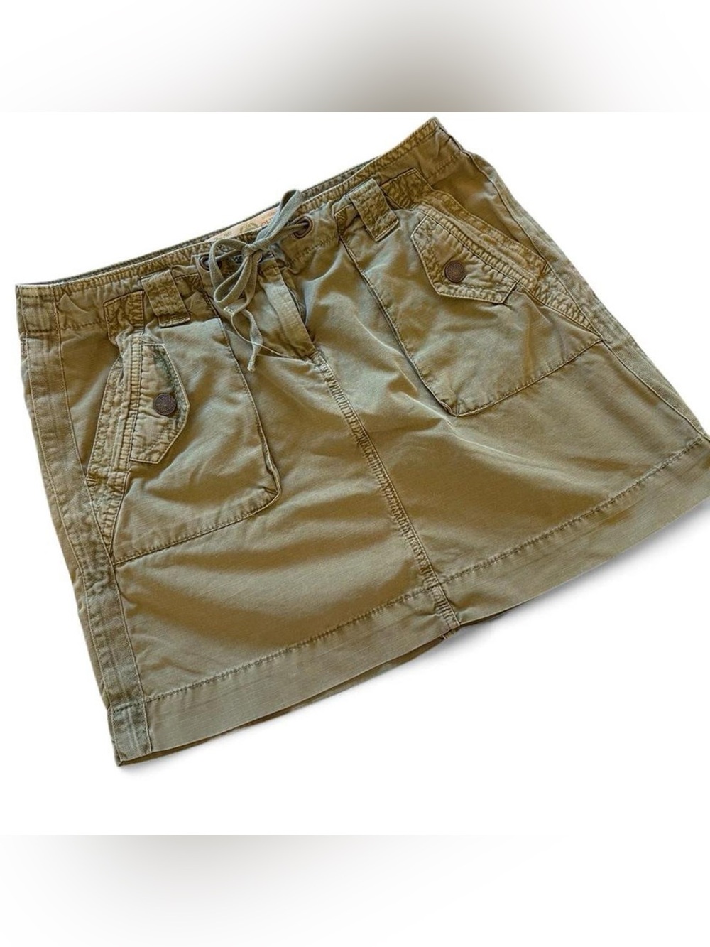 j.crew mini skirt - cargo - olive green - size small (4)